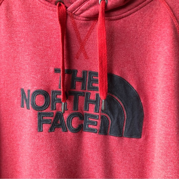 Men’s The North Face Red Hooded Fleece Sweatshirt Size Large - Picture 3 of 6